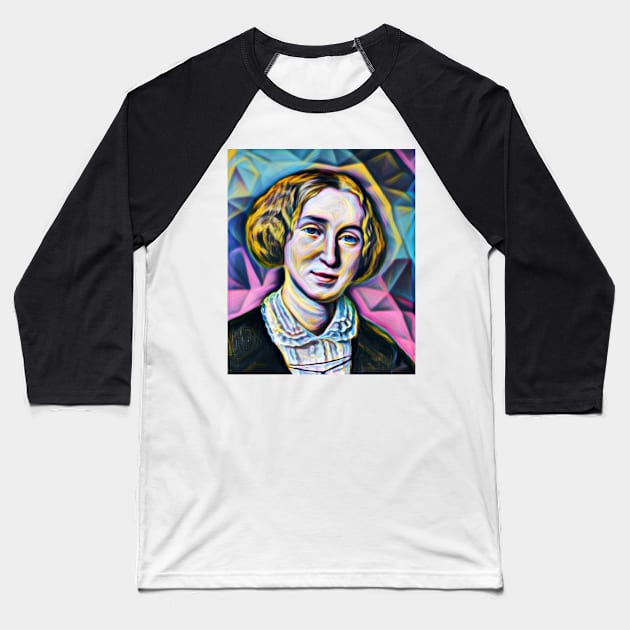 George Eliot Portrait | George Eliot Artwork 4 Baseball T-Shirt by JustLit